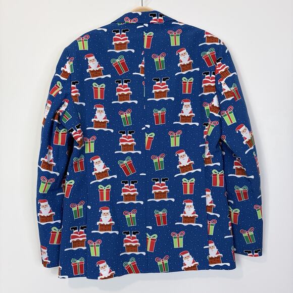 OppoSuits Mens EU 50 US 40 UK 40 Christmas Ugly Sweater Suit Jacket Pants Santa - Picture 3 of 16